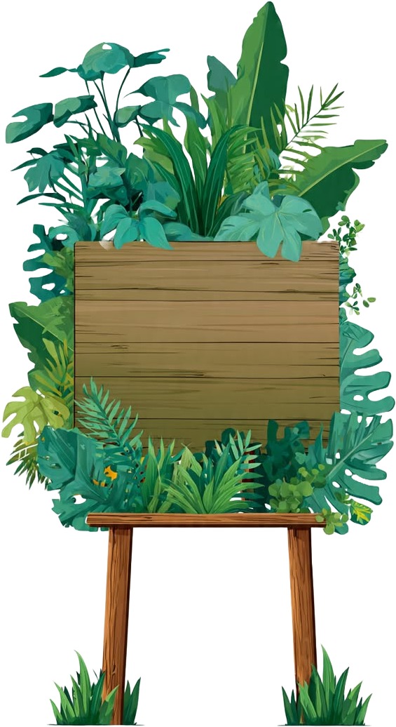 a wooden sign surrounded by tropical plants.jpg